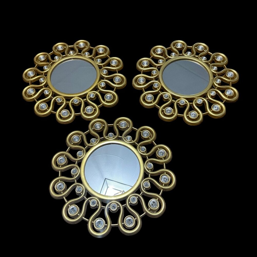 Gold Vintage Look Decorative Mirror Set